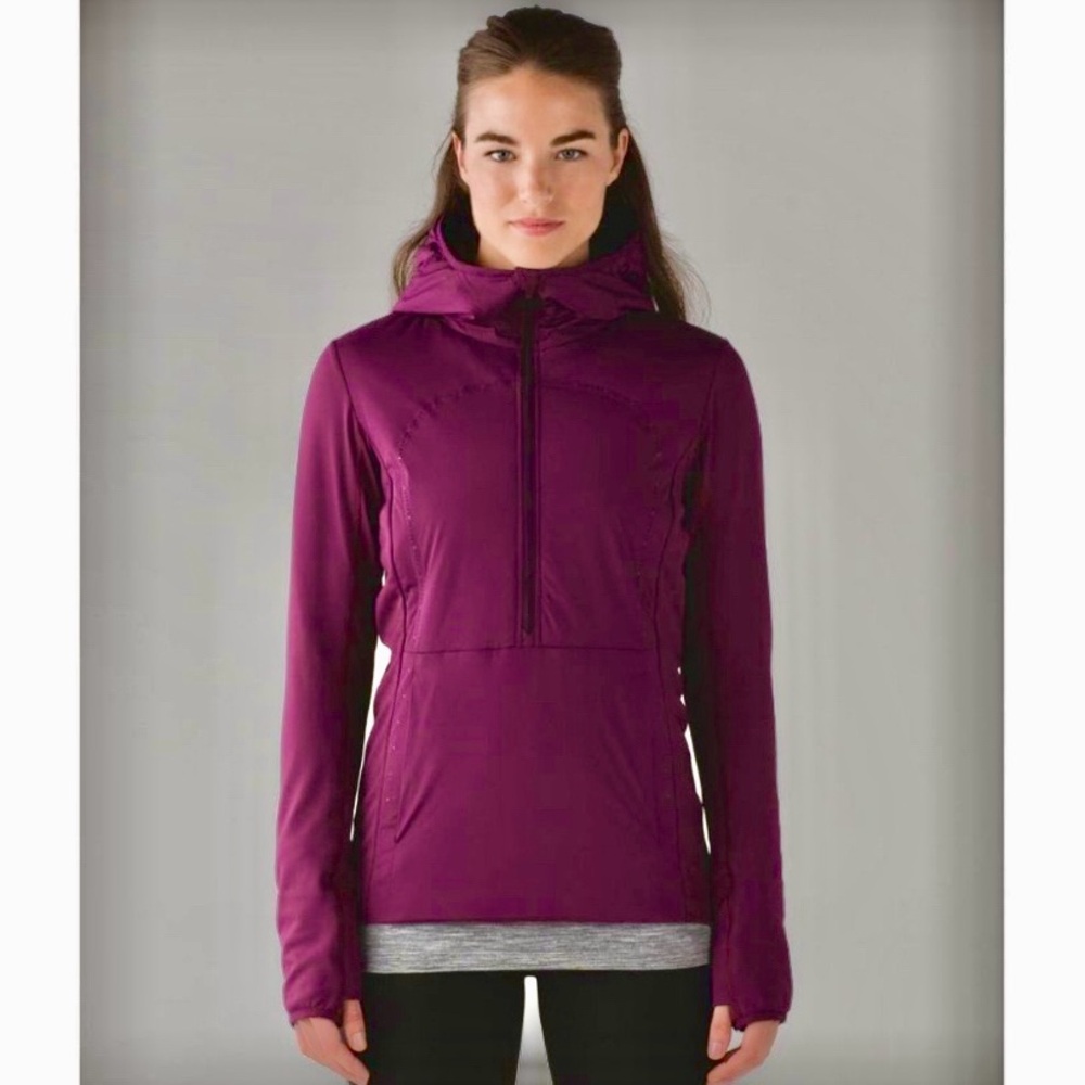 LULULEMON Run For Cold Pullover, 4, Fleece Lined Puffer Hoodie